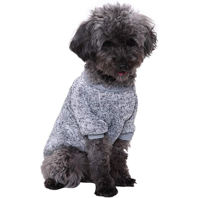 Pet dog clothing, dog sweater, soft and thick, warm puppy shirt, winter